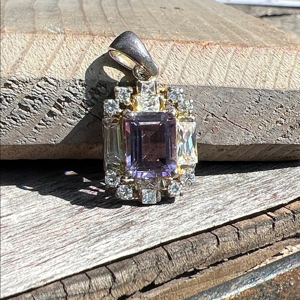Elegant Silver and Purple Pendant